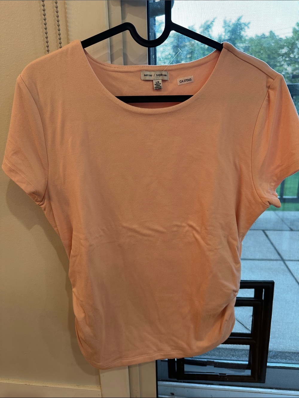 Women's Peach Short Sleeve Crewneck Tee